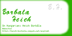borbala heich business card